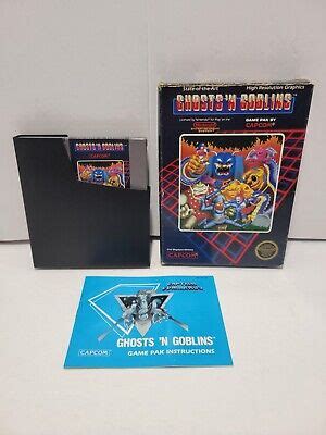 Ghosts N Goblins Hangtab 5 Screw Nintendo NES Complete In Box CIB EBay