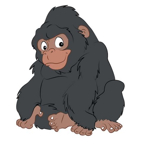 Premium Vector Gorilla Isolated On White Background