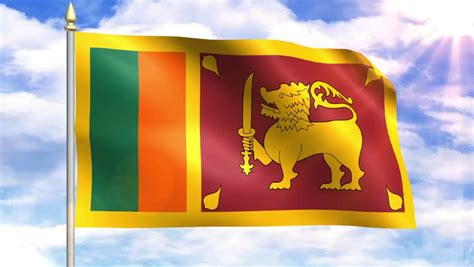 Flag Of Sri Lanka Sky Background Stock Footage Video 6660965 - Shutterstock