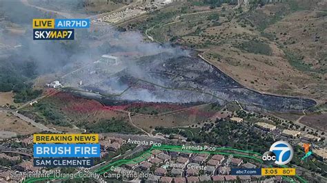 Brush Fire Scorches 53 Acres In San Clemente Abc7 Los Angeles