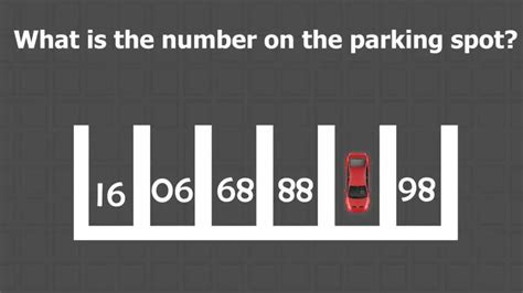 Brain Teaser: Find the Number on Parking Spot in 6 Seconds