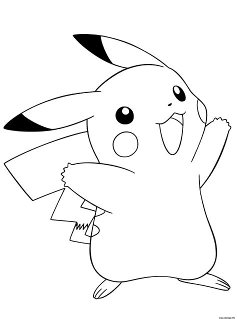 Coloriage pokemon noir et blanc pikachu Dessin à Imprimer Pokemon