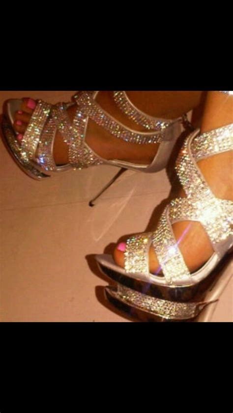 Shoes Silver Bling Sparkly Heels Platforms Pumps Silver Sparkly Heels