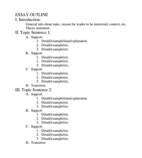 25+ Essay Outline Templates - PDF, DOC | Free & Premium Templates