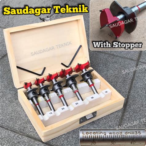 Jual Mata Bor Kayu Engsel Sendok Set Forstner Bit Set Stopper Shopee