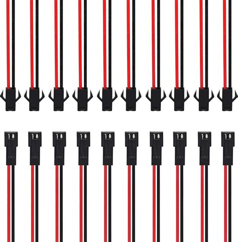 Amazon.com: Gikfun JST SM 2-Pins 2P Female & Male Plug Connector Wire ...