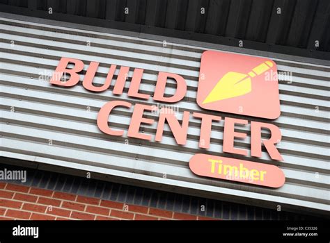 Build Center Builders Merchant Sign Stock Photo Alamy