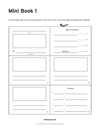 Mini Book Template | BrainPOP Educators