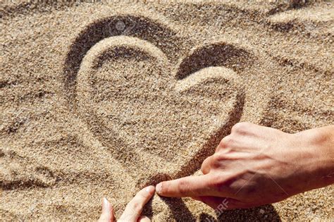 Heart On Sand Photo Beautiful Heart On Sand 10136