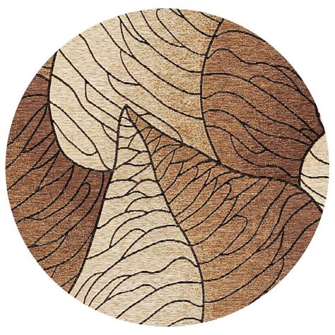 Shop KAS Rugs Serenity Brown Round Indoor Outdoor Woven Area Rug ...