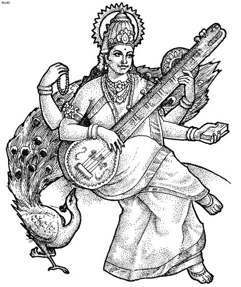 Maa Saraswati Sketch - ClipArt Best