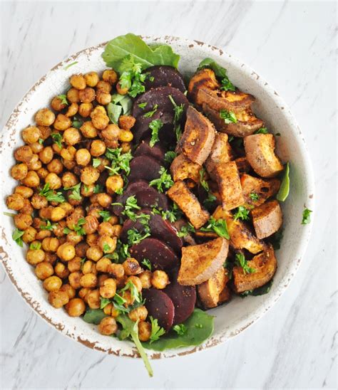 Roasted Sweet Potatoes And Chickpeas Buddha Bowl Vegan Gluten Free