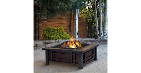 Real Flame Morrison Square Burning Fire Pit Compare Prices