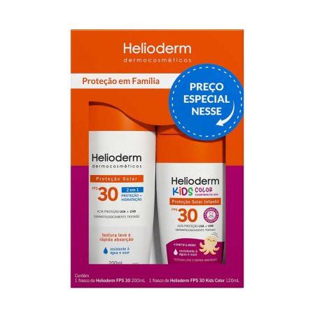 Na Drogaria Lecer Voce Encontra Kit Protetor Solar Helioderm Fps