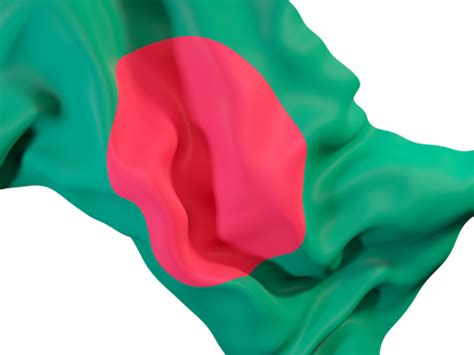 Waving Flag Closeup Illustration Of Flag Of Bangladesh