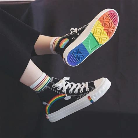 Pin By 𓂃 ִֶָ 𖥻 𝓙𝒆𝒏𝒊𝒇𝒆𝒓 ⋆ﾠ On ˖ ִ۟ ៹ ʀᴀɴᴅᴏᴍ ꒰ 🧺 ꒱ Rainbow Sneakers