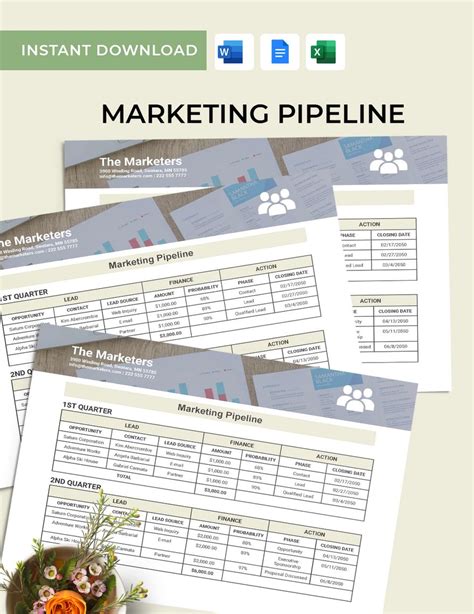 Marketing Pipeline Template in Excel, Word, Google Docs - Download ...