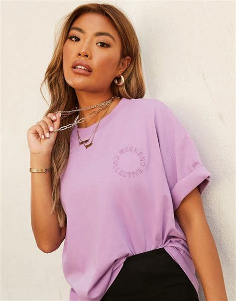 Asos Design Weekend Collective Oversized T Shirt With Embroidered Logo