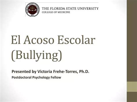 Ppt El Acoso Escolar Bullying Powerpoint Presentation Free