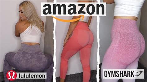 Amazon Dupe Legging Try On Haul Lululemon Gymshark Do You Even Youtube