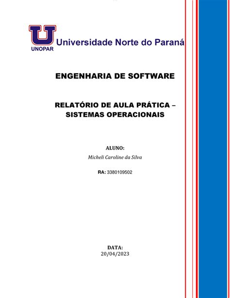 Relatório De Aula Pratica Sistemas Operacionais Linux Vs Ubuntu Engenharia De Software