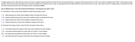 Solved To legally operate a taxi in New York City, a driver | Chegg.com 