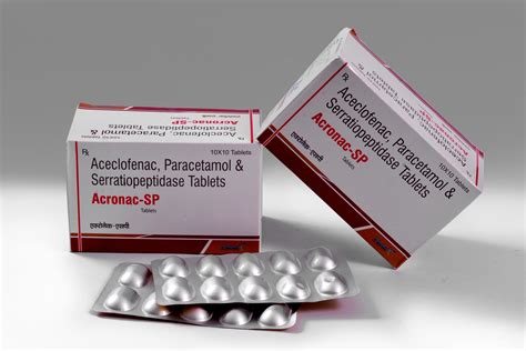 Aceclofenac Paracetamol And Serratiopeptidase Tablets At Rs 750 Box