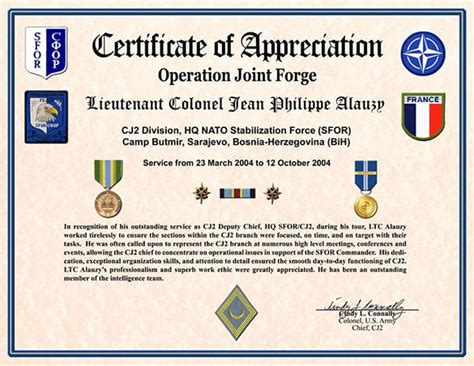 Free Printable Military Certificate Of Appreciation Template Free ...