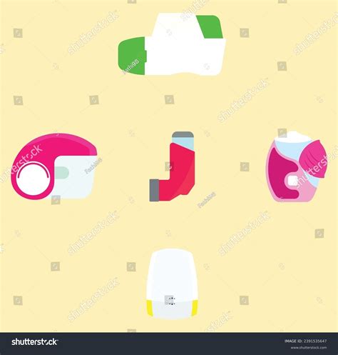 New Generational Inhalers Asthma Illustration Stock Vector (Royalty
