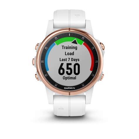 Fenix 5S Plus Sapphire Rose Gold Tone With Carrara White Band Garmin