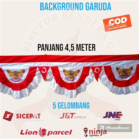 Jual Bendera Bekron Garuda Background Abutay Perkantoran Shopee Indonesia