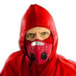 Red Ninja Half Mask - Cloth Menpo - Ninja Costume Accessories | KarateMart.com