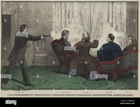 The Assassination Of President Lincoln By John Wilkes Booth At Fords