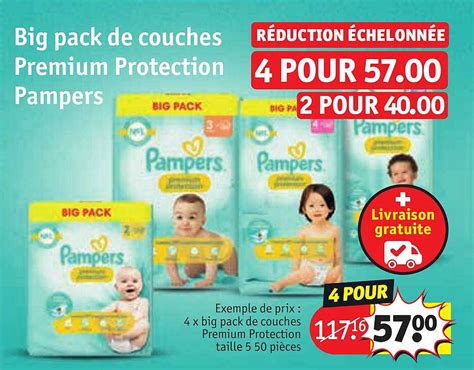 Promo Big Pack De Couches Premium Protection Pampers Chez Kruidvat