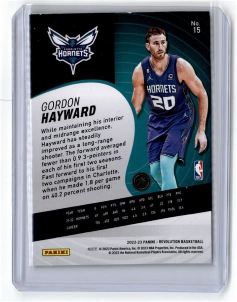 2022 23 Panini Revolution Gordon Hayward 15 Charlotte Hornets EBay