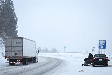 Powerful Blizzard Dumps Snow Across Sierra Nevada With 145 Mph Wind