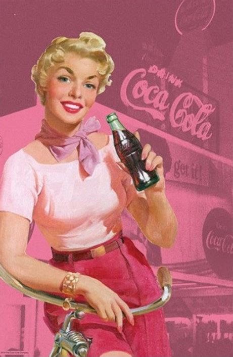 Solve Themes Vintage Illustrations Pictures Pink Retro Coca Cola Pin