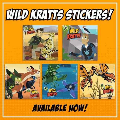 5 New Wild Kratts Stickers Available Now