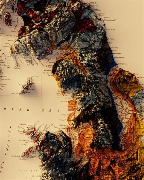 British Isles Map | Relief Map Of British Islands|Geoartmaps