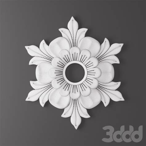 3d модели: Лепнина - Лепнина. Розетка. | Модели, Розетки