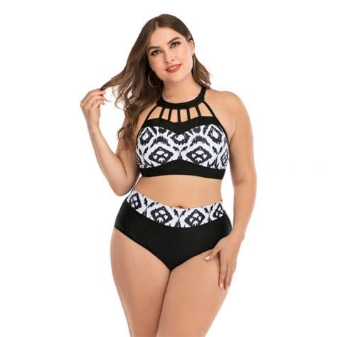 Ensemble De Maillot Bain Taille Haute Pour Femme Sexy Bikini Plus Size Split Maillots Beachwear