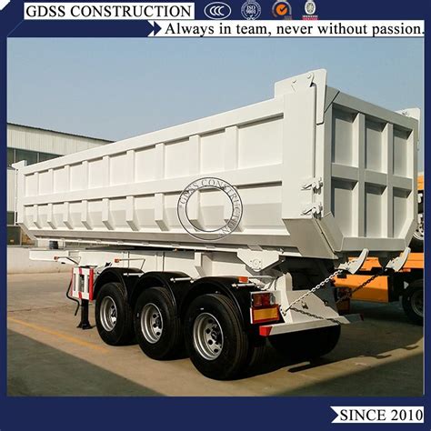 Three Axles Rear Tipper Semi Trailer Heavy Duty Dumper Truck China