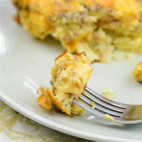 Cheesy Sausage Velveeta Breakfast Casserole