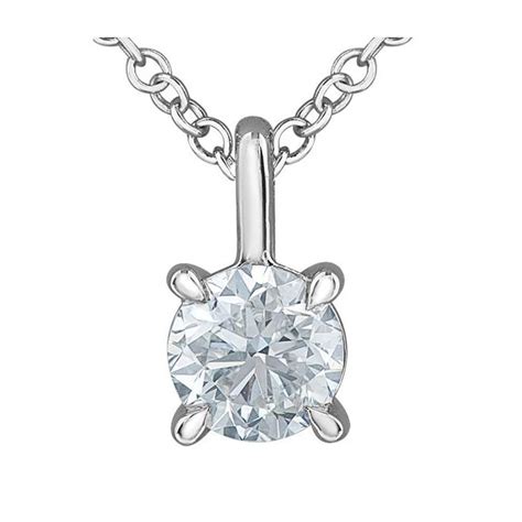 18ct White Gold 1ct Lab Grown Diamond Pendant