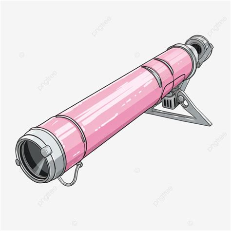 Arte Lineal De Tiza De Telescopio Rosa Png Dibujos Telescopio