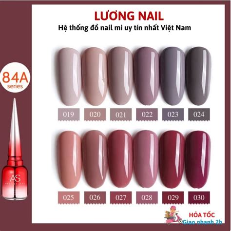 Sơn gel As sơn móng tay gel màu xanh vàng hồng đất HOT HIT bảng A Lazada vn