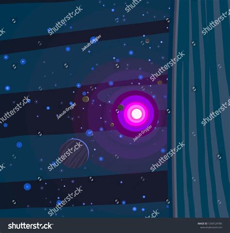 2d Illustration Cartoon Space Background Picture Stock Illustration 1259129785 Shutterstock