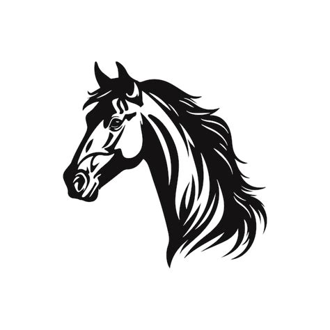 Premium Vector | Horse head silhouette vector illustration