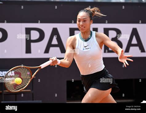 Rome Italy Th May Zheng Qinwen Of China Hits A Return To