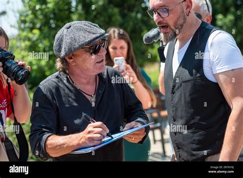 Namur, Belgium. 16th June, 2023. AC/DC lead singer Brian Johnson ...